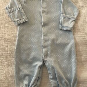 Kissy Kissy Light Blue Polka Dot Footie Pajamas